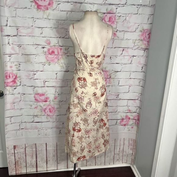 NWOT Somedays lovin linen cream floral wrap dress - Picture 8 of 11